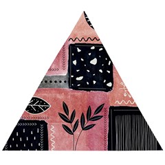 Floral Wall Art Wooden Puzzle Triangle by Vaneshop