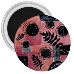 Abstract Pattern Floral Wall Art 3  Magnets