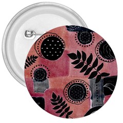 Abstract Pattern Floral Wall Art 3  Buttons by Vaneshop