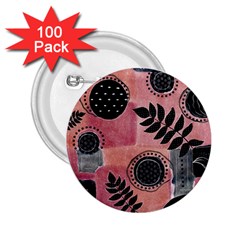 Abstract Pattern Floral Wall Art 2 25  Buttons (100 Pack)  by Vaneshop