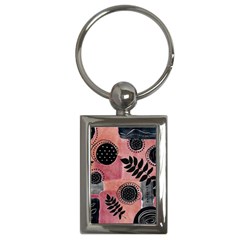 Abstract Pattern Floral Wall Art Key Chain (rectangle) by Vaneshop