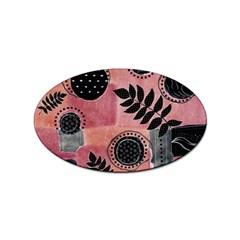 Abstract Pattern Floral Wall Art Sticker (oval) by Vaneshop