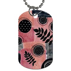 Abstract Pattern Floral Wall Art Dog Tag (two Sides)