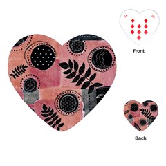 Abstract Pattern Floral Wall Art Playing Cards Single Design (heart) by Vaneshop