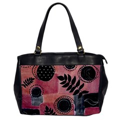 Abstract Pattern Floral Wall Art Oversize Office Handbag by Vaneshop