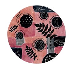 Abstract Pattern Floral Wall Art Mini Round Pill Box by Vaneshop