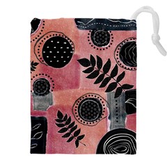 Abstract Pattern Floral Wall Art Drawstring Pouch (4xl) by Vaneshop