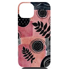 Abstract Pattern Floral Wall Art Iphone 14 Black Uv Print Case by Vaneshop