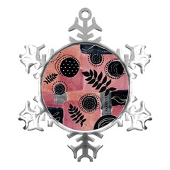 Abstract Pattern Floral Wall Art Metal Small Snowflake Ornament by Vaneshop