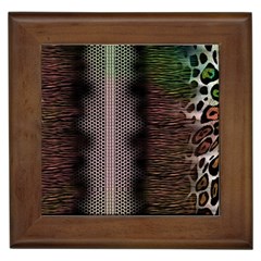 Leopard Animal Shawl Honeycomb Framed Tile by Vaneshop