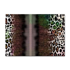 Leopard Animal Shawl Honeycomb Sticker A4 (10 Pack) by Vaneshop