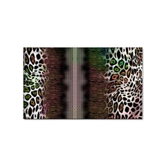 Leopard Animal Shawl Honeycomb Sticker Rectangular (100 Pack) by Vaneshop