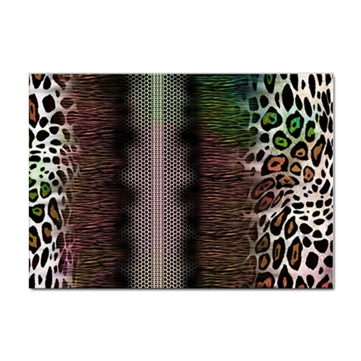 Leopard Animal Shawl Honeycomb Sticker A4 (100 pack)