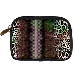 Leopard Animal Shawl Honeycomb Digital Camera Leather Case by Vaneshop