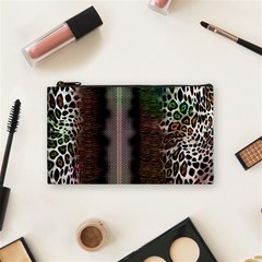 Leopard Animal Shawl Honeycomb Cosmetic Bag (small) by Vaneshop