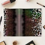 Leopard Animal Shawl Honeycomb Cosmetic Bag (XL) Front