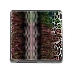 Leopard Animal Shawl Honeycomb Memory Card Reader (square 5 Slot) by Vaneshop