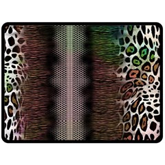 Leopard Animal Shawl Honeycomb Fleece Blanket (large) by Vaneshop