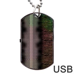 Leopard Animal Shawl Honeycomb Dog Tag Usb Flash (one Side) by Vaneshop