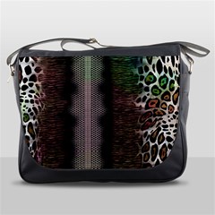 Leopard Animal Shawl Honeycomb Messenger Bag by Vaneshop