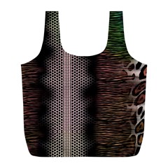 Leopard Animal Shawl Honeycomb Full Print Recycle Bag (l) by Vaneshop