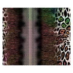 Leopard Animal Shawl Honeycomb Two Sides Premium Plush Fleece Blanket (small) by Vaneshop