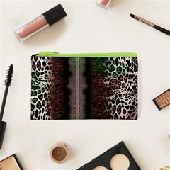 Leopard Animal Shawl Honeycomb Cosmetic Bag (xs) by Vaneshop