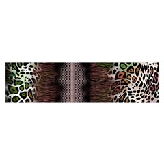 Leopard Animal Shawl Honeycomb Oblong Satin Scarf (16  X 60 ) by Vaneshop