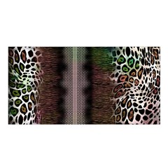 Leopard Animal Shawl Honeycomb Satin Shawl 45  X 80  by Vaneshop