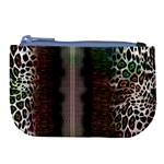 Leopard Animal Shawl Honeycomb Large Coin Purse Front