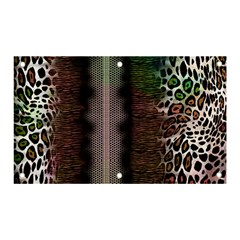 Leopard Animal Shawl Honeycomb Banner And Sign 5  X 3  by Vaneshop