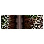 Leopard Animal Shawl Honeycomb Banner and Sign 9  x 3  Front