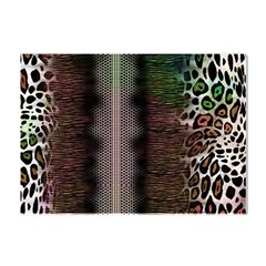 Leopard Animal Shawl Honeycomb Crystal Sticker (a4) by Vaneshop