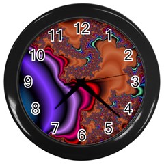 Colorful Piece Abstract Wall Clock (black)