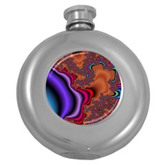 Colorful Piece Abstract Round Hip Flask (5 Oz) by Vaneshop