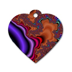 Colorful Piece Abstract Dog Tag Heart (one Side) by Vaneshop