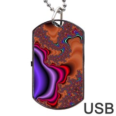 Colorful Piece Abstract Dog Tag Usb Flash (two Sides) by Vaneshop