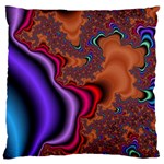 Colorful Piece Abstract Large Premium Plush Fleece Cushion Case (One Side) Front