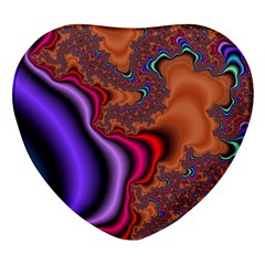 Colorful Piece Abstract Heart Glass Fridge Magnet (4 Pack)