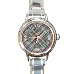 Mandala Decoration Floral Flower Round Italian Charm Watch