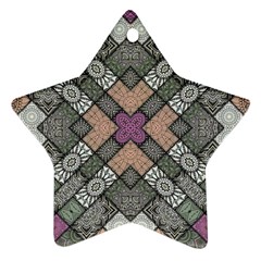 Mandala Decoration Floral Flower Star Ornament (two Sides) by Vaneshop