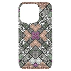 Mandala Decoration Floral Flower Iphone 14 Pro Black Uv Print Case by Vaneshop