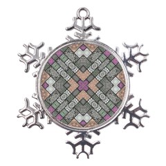 Mandala Decoration Floral Flower Metal Large Snowflake Ornament by Vaneshop