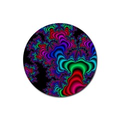 Abstract Piece Color Rubber Round Coaster (4 Pack) by Vaneshop