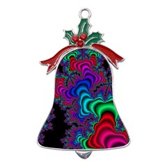 Abstract Piece Color Metal Holly Leaf Bell Ornament