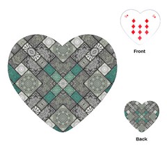 Mandala Decoration Flora Floral Flower Playing Cards Single Design (heart) by Vaneshop