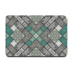 Mandala Decoration Flora Floral Flower Small Doormat by Vaneshop