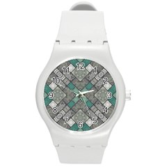 Mandala Decoration Flora Floral Flower Round Plastic Sport Watch (m) by Vaneshop