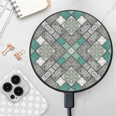 Mandala Decoration Flora Floral Flower Wireless Fast Charger(black) by Vaneshop