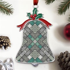 Mandala Decoration Flora Floral Flower Metal Holly Leaf Bell Ornament